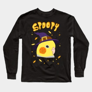 halloween parrot - spoopy cockatiel Long Sleeve T-Shirt